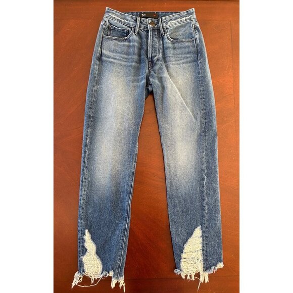 3x1 Higher Ground High-Rise Boyfriend Cropped Jeans Denim Size 24 - Picture 4 of 13